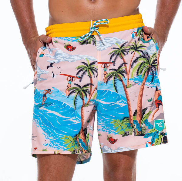 Mens Designer Board Shorts | Island Original Print