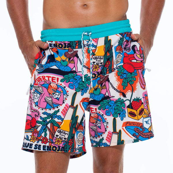 Mens Designer Board Shorts | Fuerte Original Print