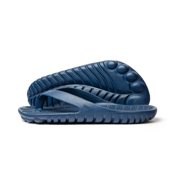 Navy Blue Flip-Flops by GUDO WORLD